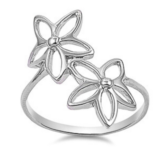 Double Flower Ring on a white background.
