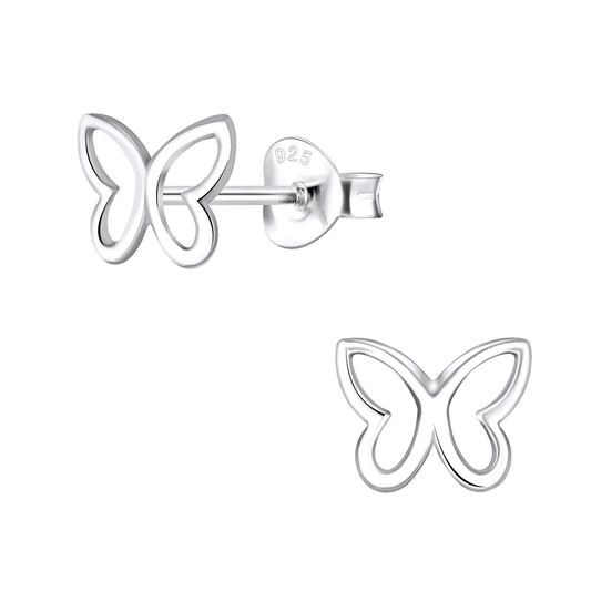 Butterfly Cut Out Earrings on a white background.