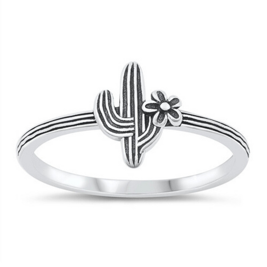 Cactus Flower Ring on a white background.