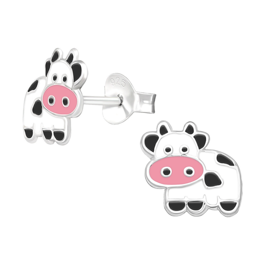 Cow Earrings on a white background.