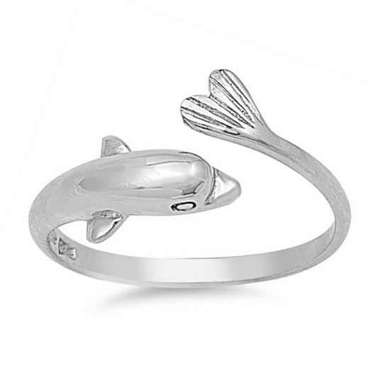 Dolphin Ring on a white background.
