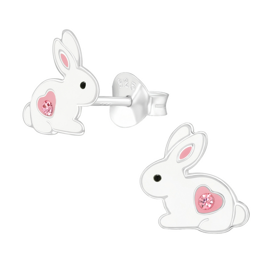 E-223 Heart Bunny Earrings