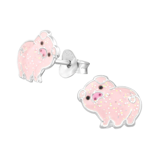 E-226 Pink Pig Earrings