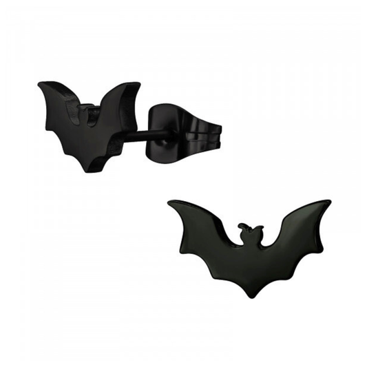 E-241 Black Bat Earrings