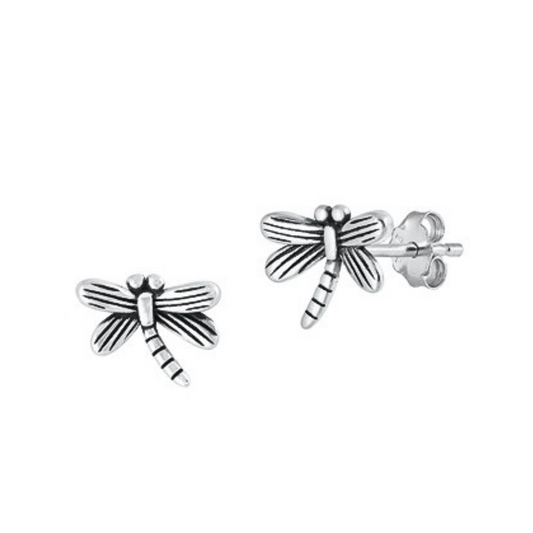 E-36 Detailed Dragonfly Earrings