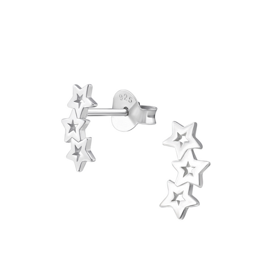 E-61 Tiny Trail of Stars Earrings
