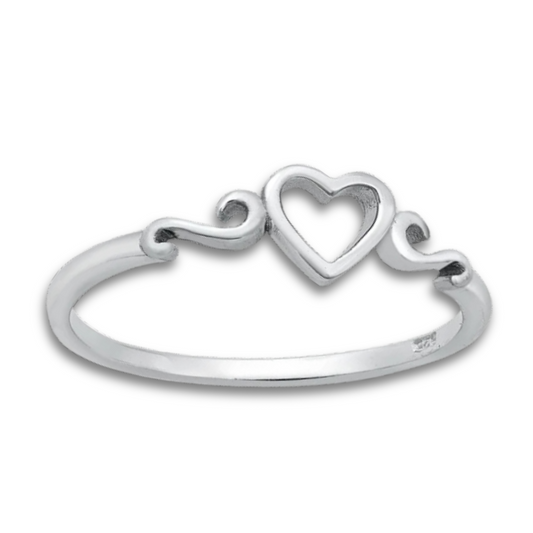  Heart Outline Ring on a white background.