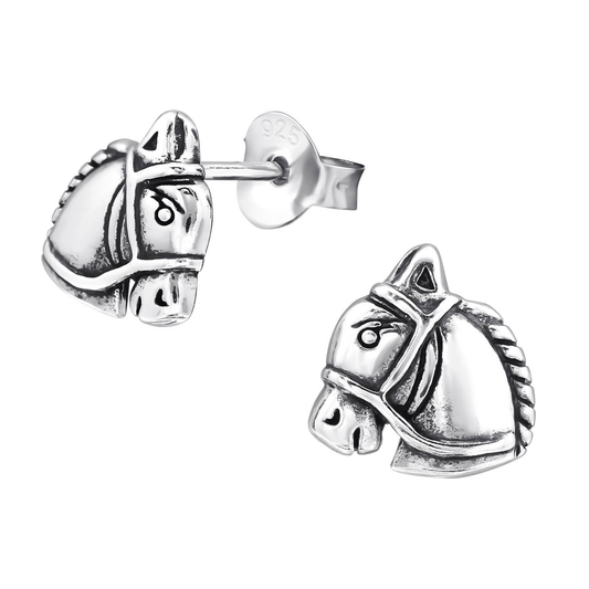 Horse Earrings on a white background.