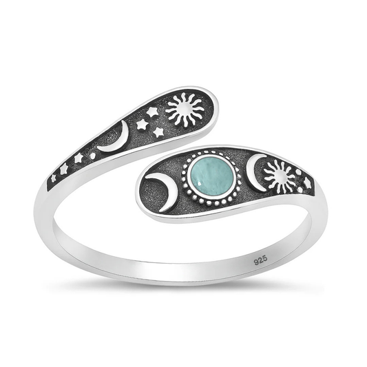 R-206 Larimar Celestial Ring