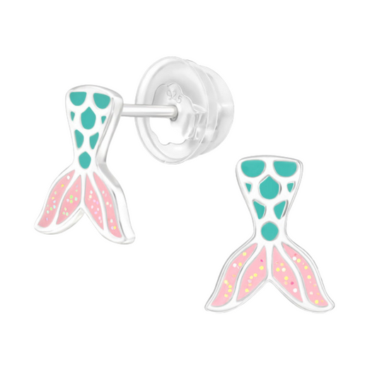 Mermaid Tail Earrings on a white background.