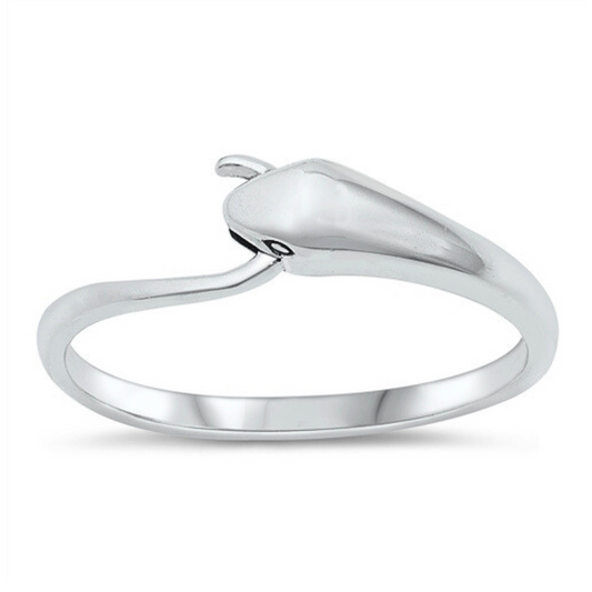Ouroboros Snake Ring on a white background.