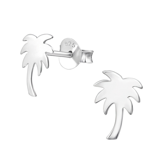 Palm Tree Earrings on a white background.