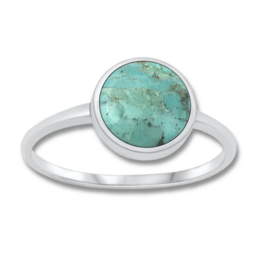 R-71 Round Turquoise Ring