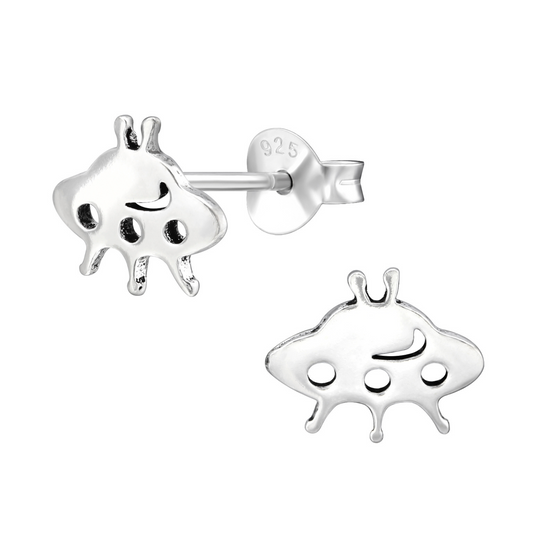 UFO Earrings on a white background.