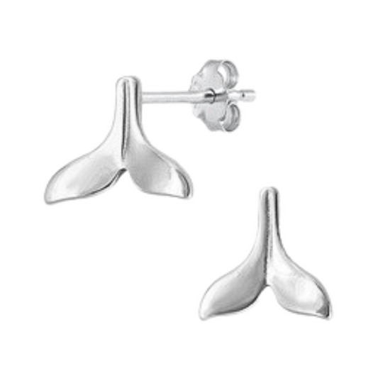 Whale Tail Earrings on a white background.